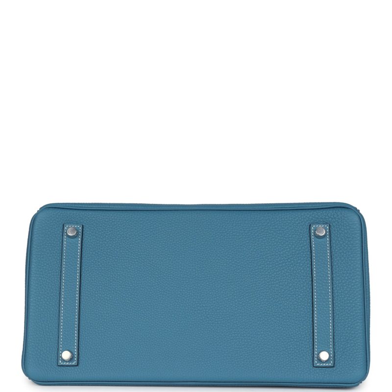 Hermes Birkin 35 Blue Jean Togo Palladium Hardware - Image 5