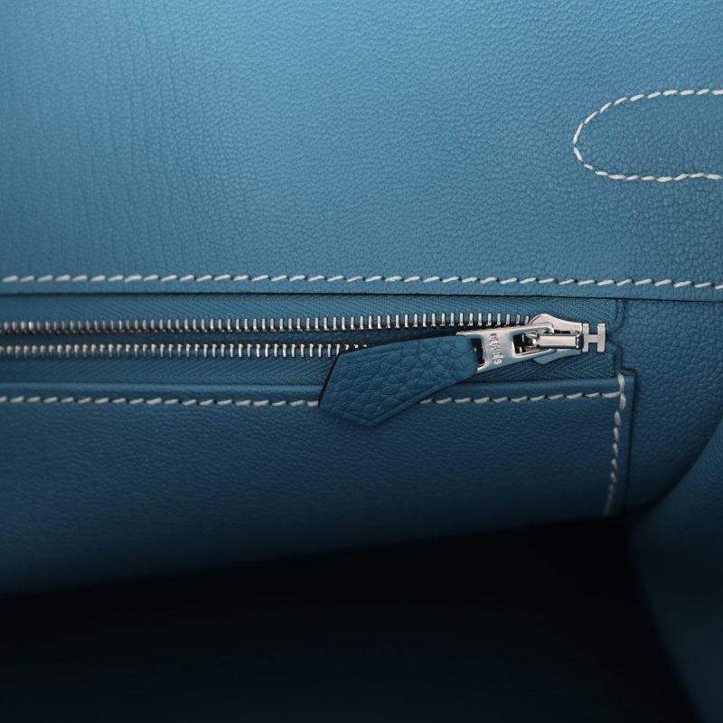 Hermes Birkin 35 Blue Jean Togo Palladium Hardware - Image 8