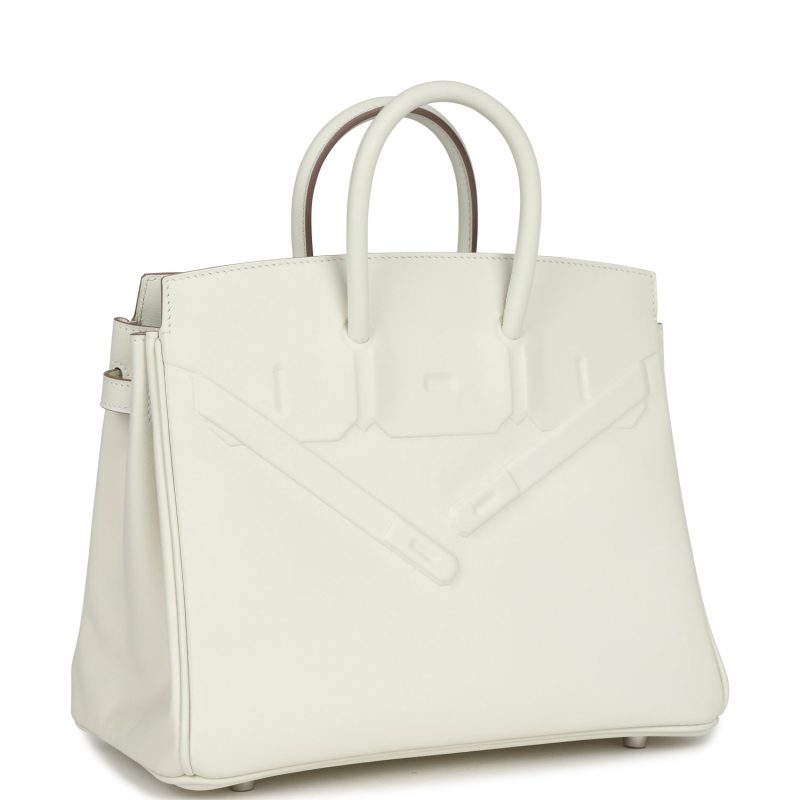 Hermes Birkin Shadow 25 Mushroom Swift Palladium Hardware - Image 2