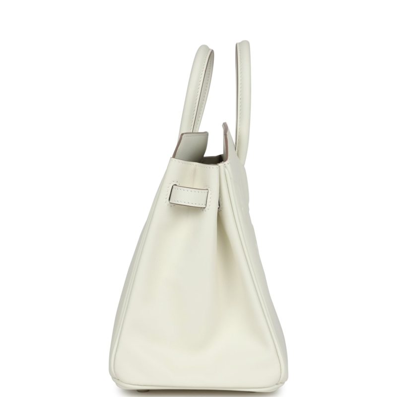 Hermes Birkin Shadow 25 Mushroom Swift Palladium Hardware - Image 3