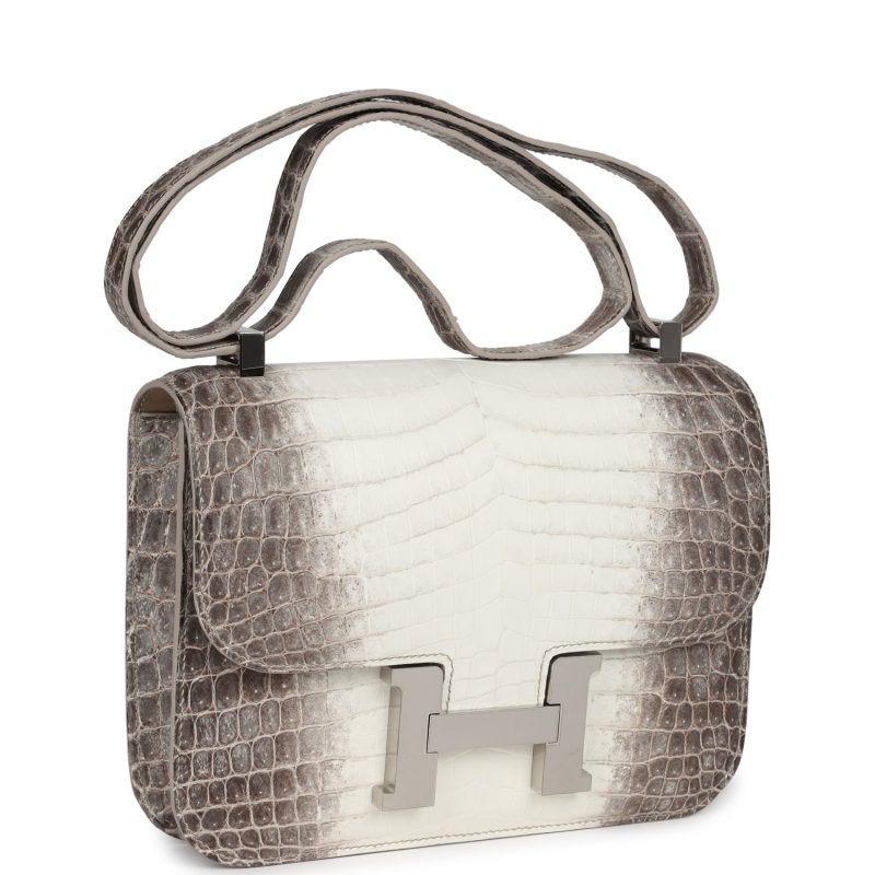 Hermes Constance 1-24 Himalaya Matte Niloticus Crocodile Palladium Hardware - Image 2