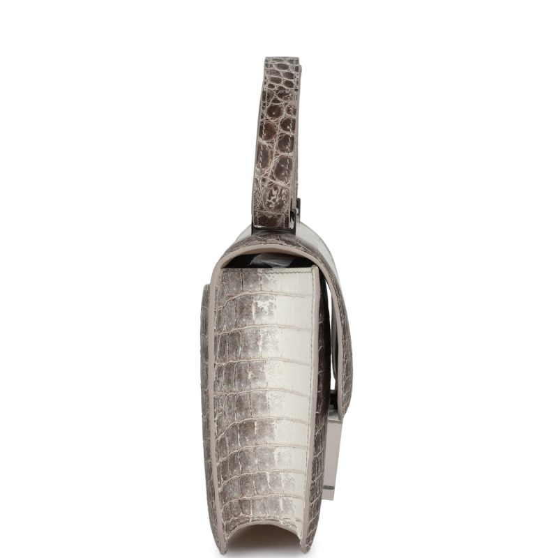 Hermes Constance 1-24 Himalaya Matte Niloticus Crocodile Palladium Hardware - Image 3