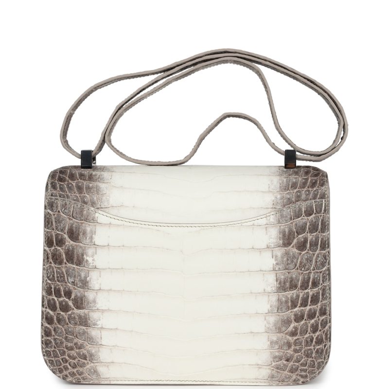 Hermes Constance 1-24 Himalaya Matte Niloticus Crocodile Palladium Hardware - Image 4