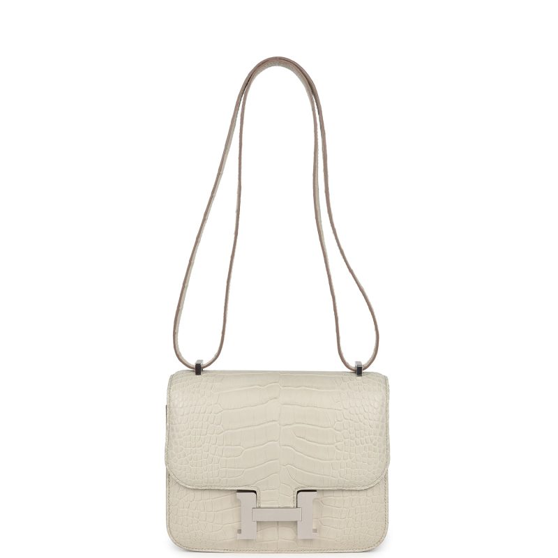 Hermes Constance 18 Beton Matte Alligator Palladium Hardware - Image 6