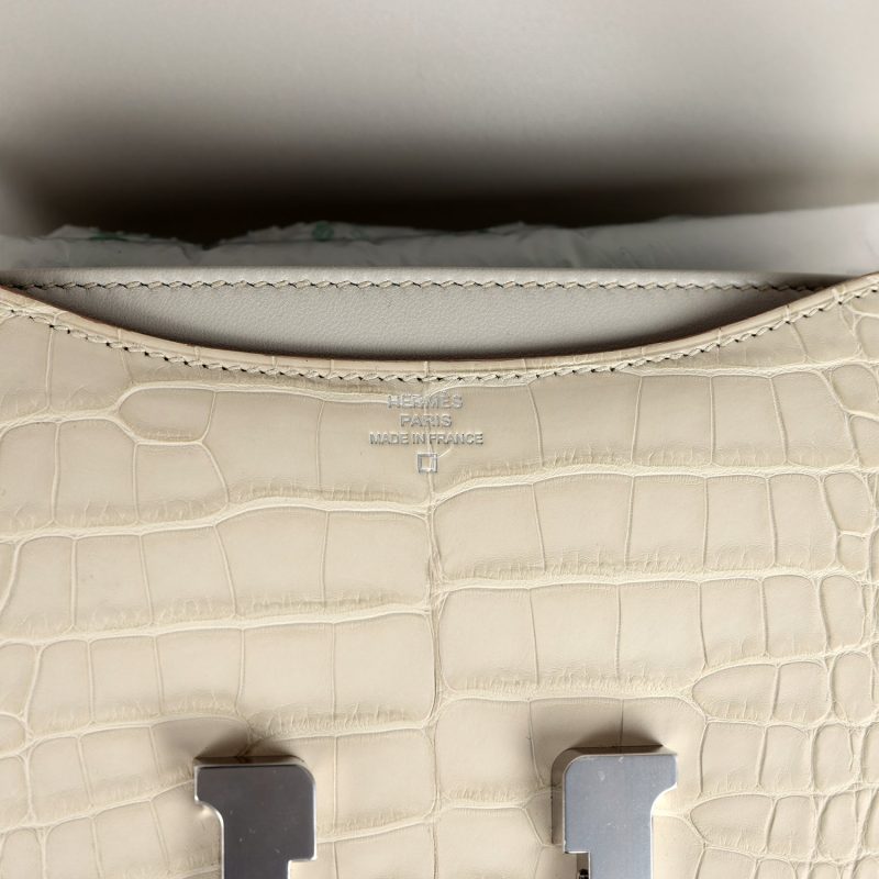 Hermes Constance 18 Beton Matte Alligator Palladium Hardware - Image 7