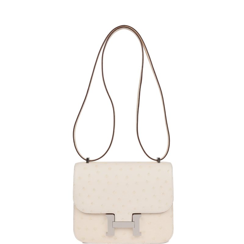 Hermes Constance 18 Nata Ostrich Palladium Hardware - Image 6