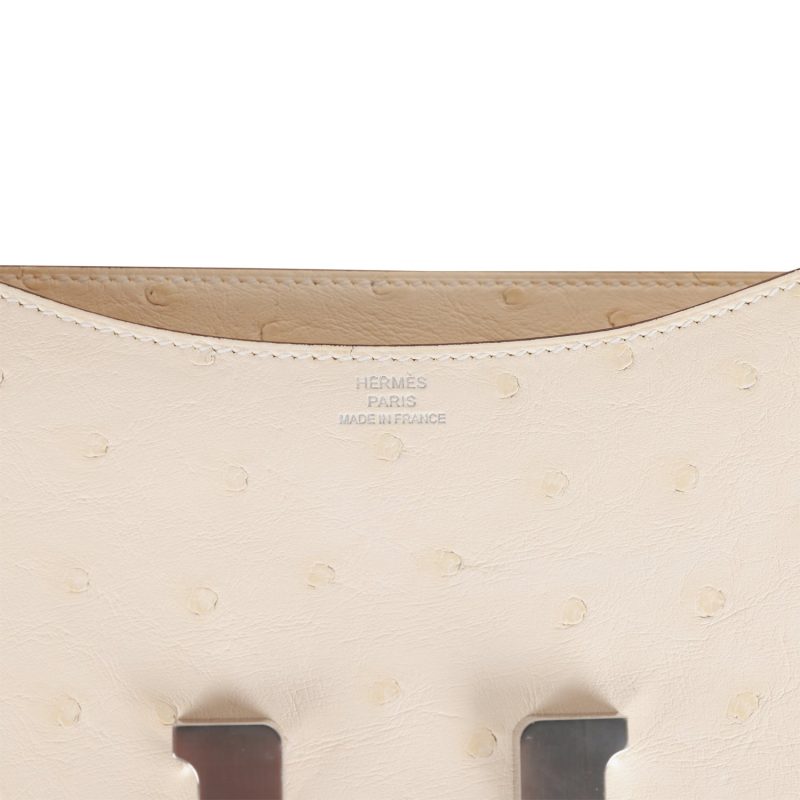 Hermes Constance 18 Nata Ostrich Palladium Hardware - Image 7