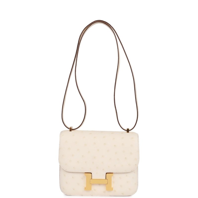 Hermes Constance 18 Nata Ostrich Gold Hardware - Image 6