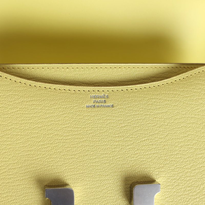 Hermes Constance 18 Limoncello Chevre Mysore Palladium Hardware - Image 7