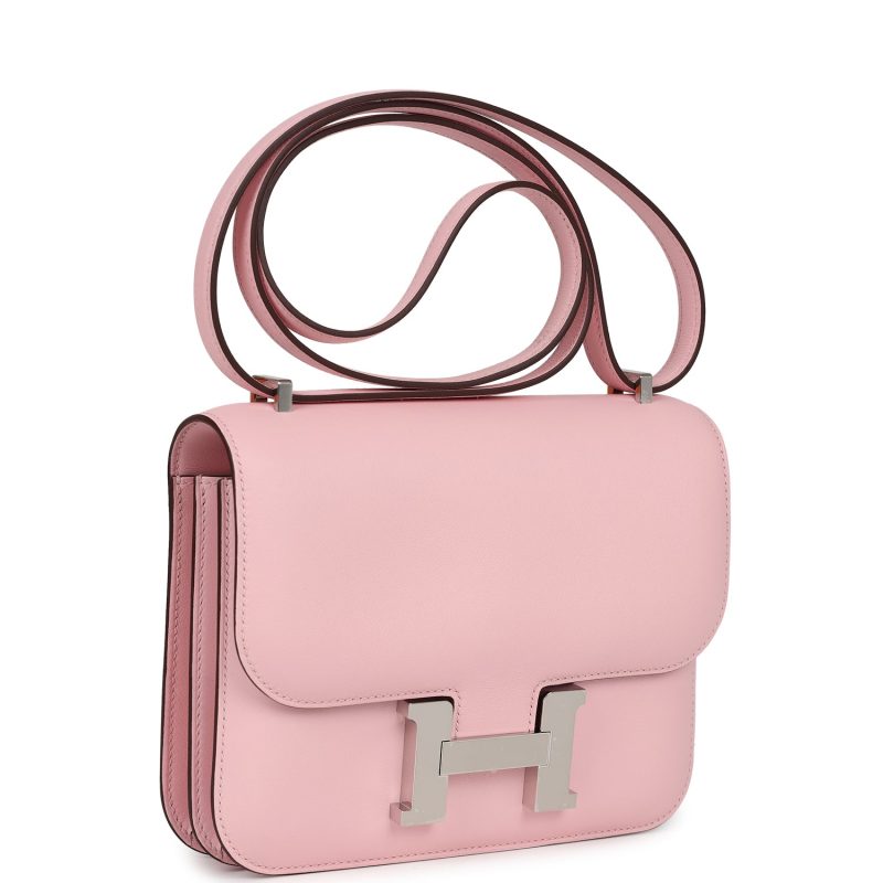 Hermes Constance 18 Rose Sakura Swift Palladium Hardware - Image 2
