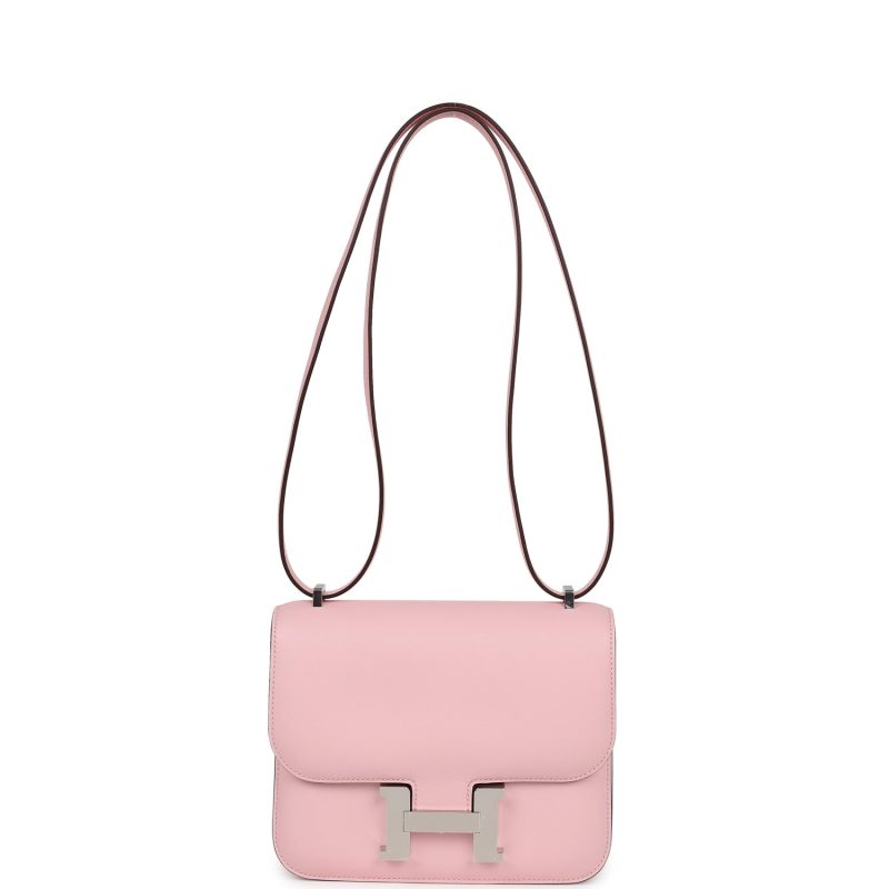 Hermes Constance 18 Rose Sakura Swift Palladium Hardware - Image 6