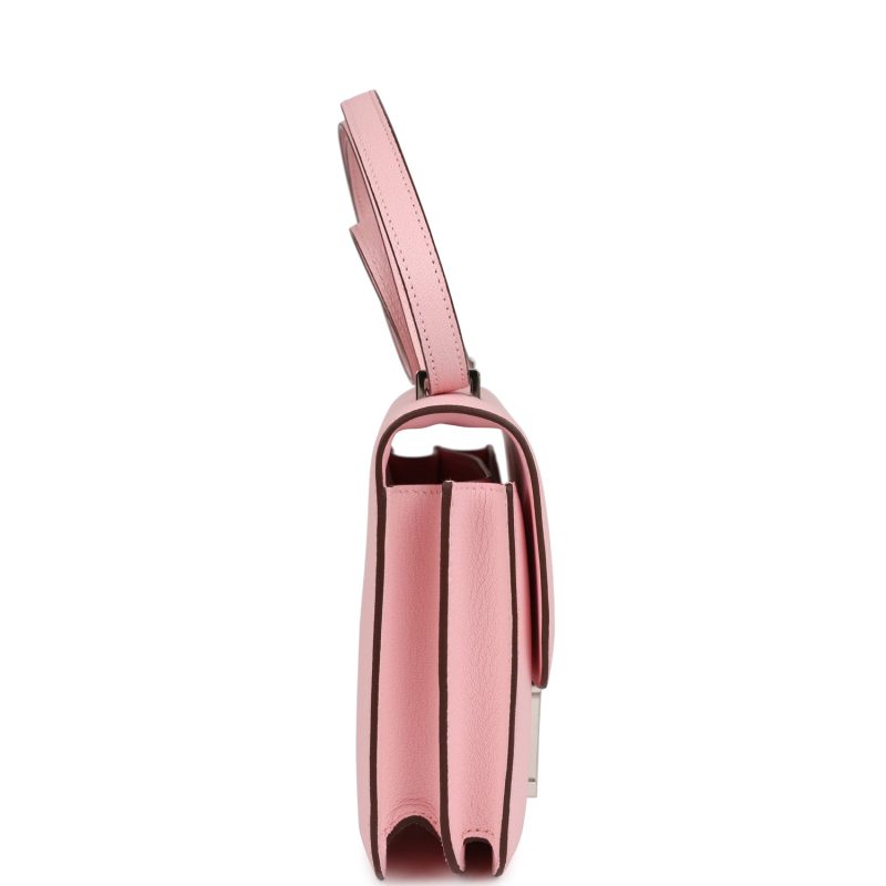 Hermes Constance 18 Rose Sakura Chevre Palladium Hardware - Image 3