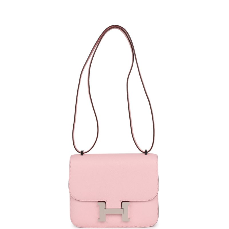 Hermes Constance 18 Rose Sakura Chevre Palladium Hardware - Image 6