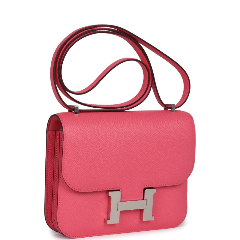 Hermes Constance 18 Rose Azalee Epsom Palladium Hardware - Image 2