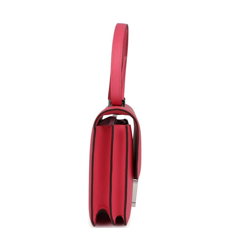 Hermes Constance 18 Rose Azalee Epsom Palladium Hardware - Image 3