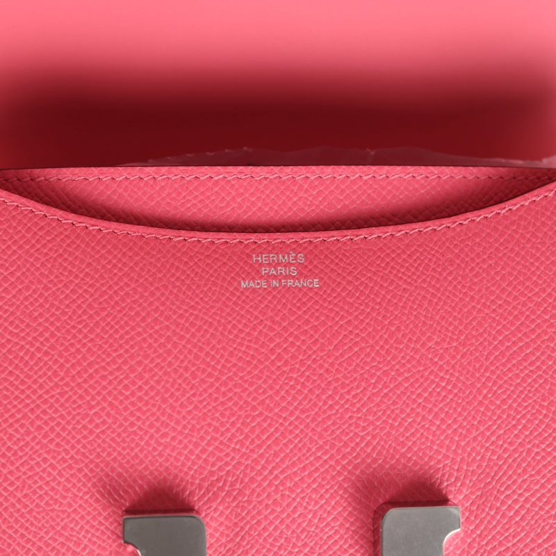 Hermes Constance 18 Rose Azalee Epsom Palladium Hardware - Image 7