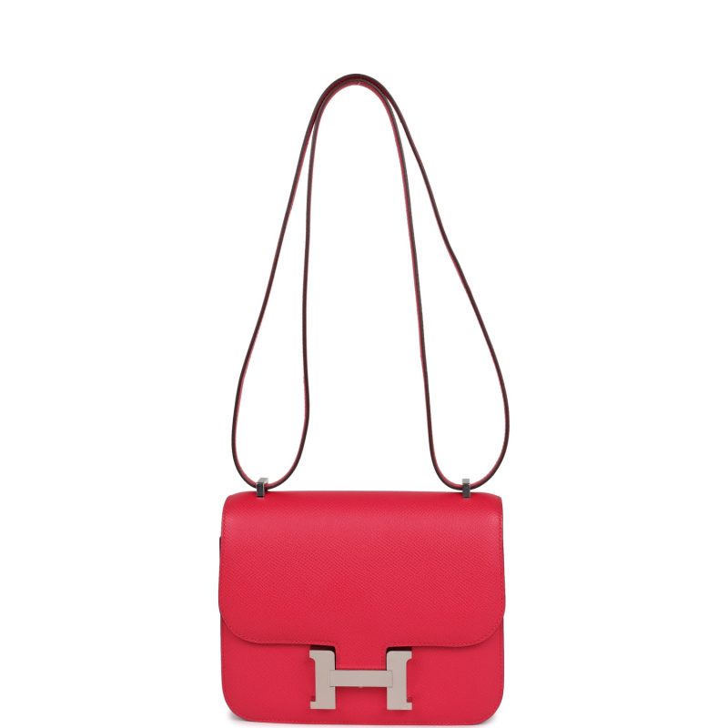 Hermes Constance 18 Rose Extreme Epsom Palladium Hardware - Image 6