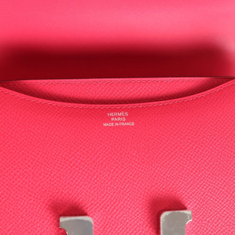 Hermes Constance 18 Rose Extreme Epsom Palladium Hardware - Image 7
