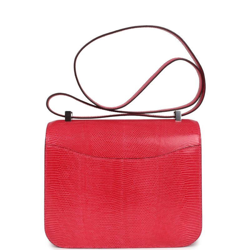 Hermes Constance 24 Rose Extreme Shiny Varanus Niloticus Lizard Palladium Hardware - Image 4
