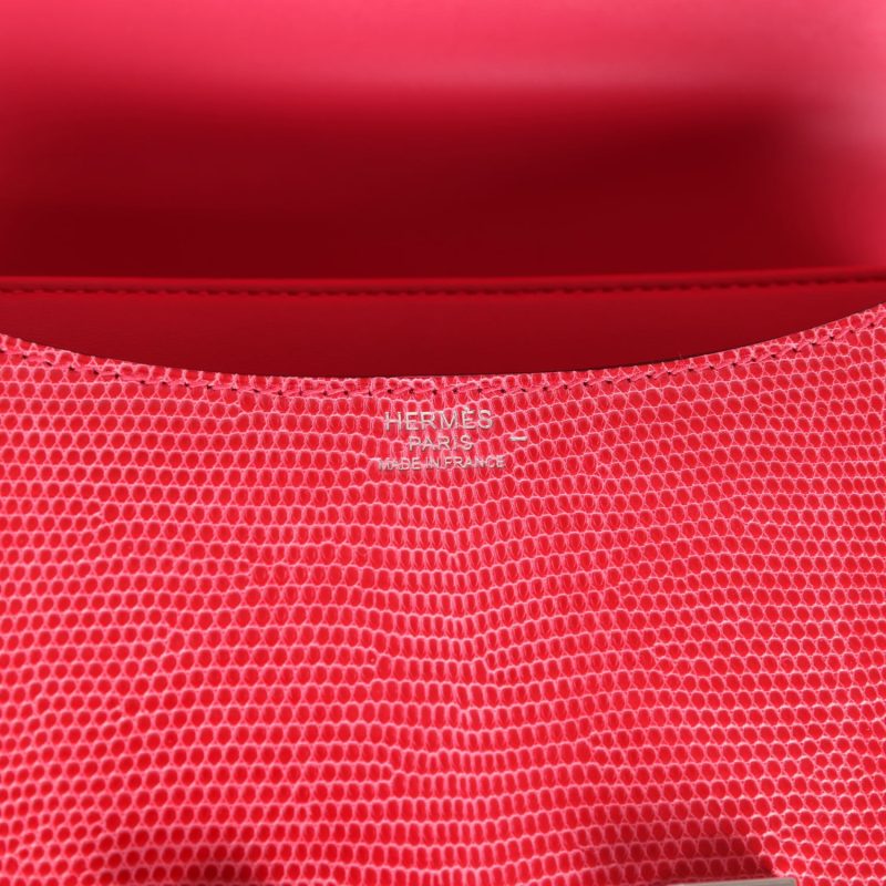 Hermes Constance 24 Rose Extreme Shiny Varanus Niloticus Lizard Palladium Hardware - Image 7