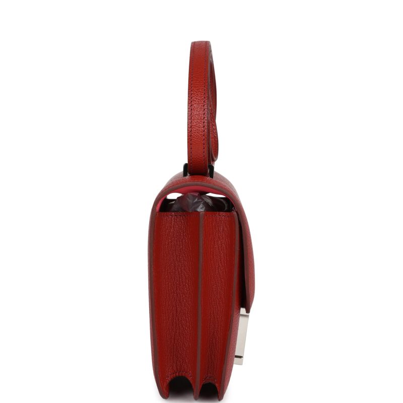 Hermes Constance 18 Brique Verso Chevre Mysore Palladium Hardware - Image 3