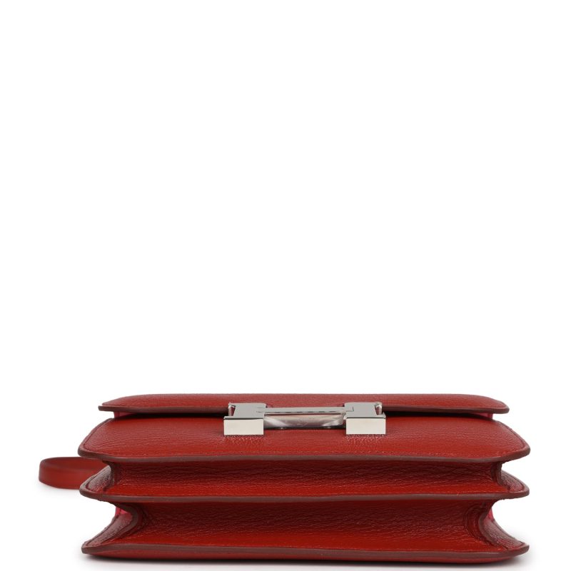 Hermes Constance 18 Brique Verso Chevre Mysore Palladium Hardware - Image 5