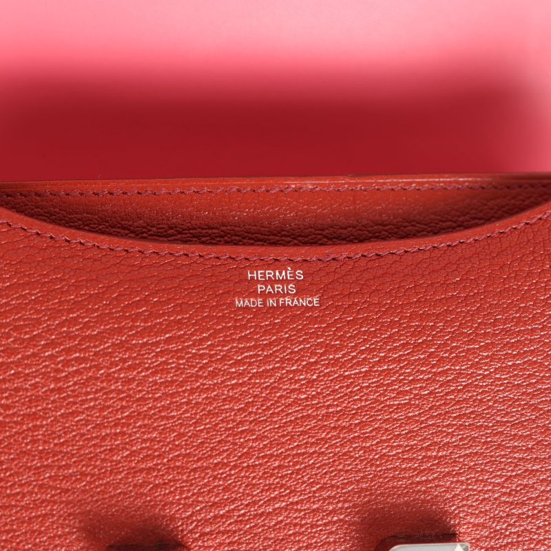 Hermes Constance 18 Brique Verso Chevre Mysore Palladium Hardware - Image 7