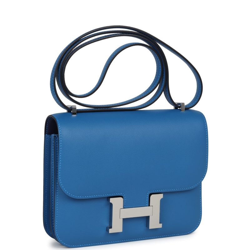 Hermes Constance 18 Mykonos Verso Evercolor Palladium Hardware - Image 2