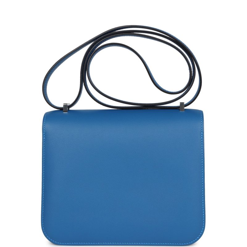 Hermes Constance 18 Mykonos Verso Evercolor Palladium Hardware - Image 4