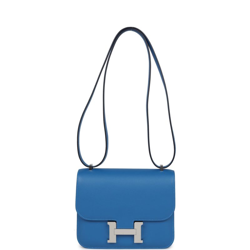 Hermes Constance 18 Mykonos Verso Evercolor Palladium Hardware - Image 6