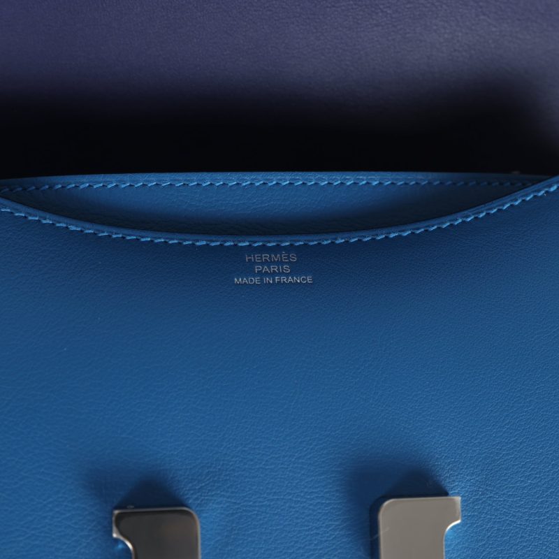Hermes Constance 18 Mykonos Verso Evercolor Palladium Hardware - Image 7