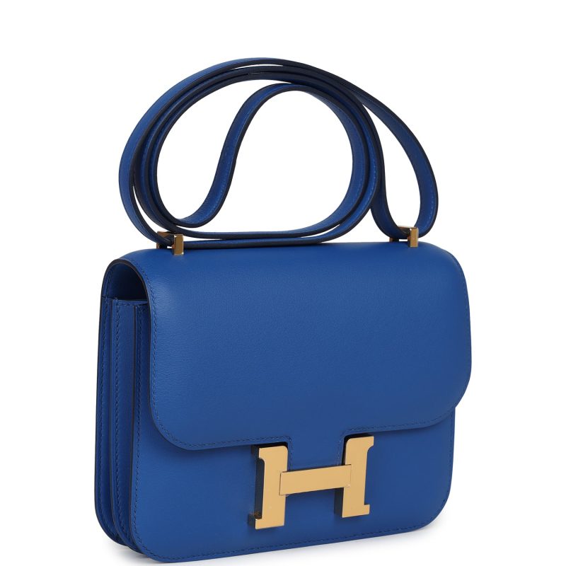 Hermes Constance 18 Bleu France Swift Gold Hardware - Image 2