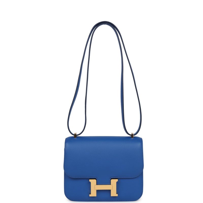 Hermes Constance 18 Bleu France Swift Gold Hardware - Image 6