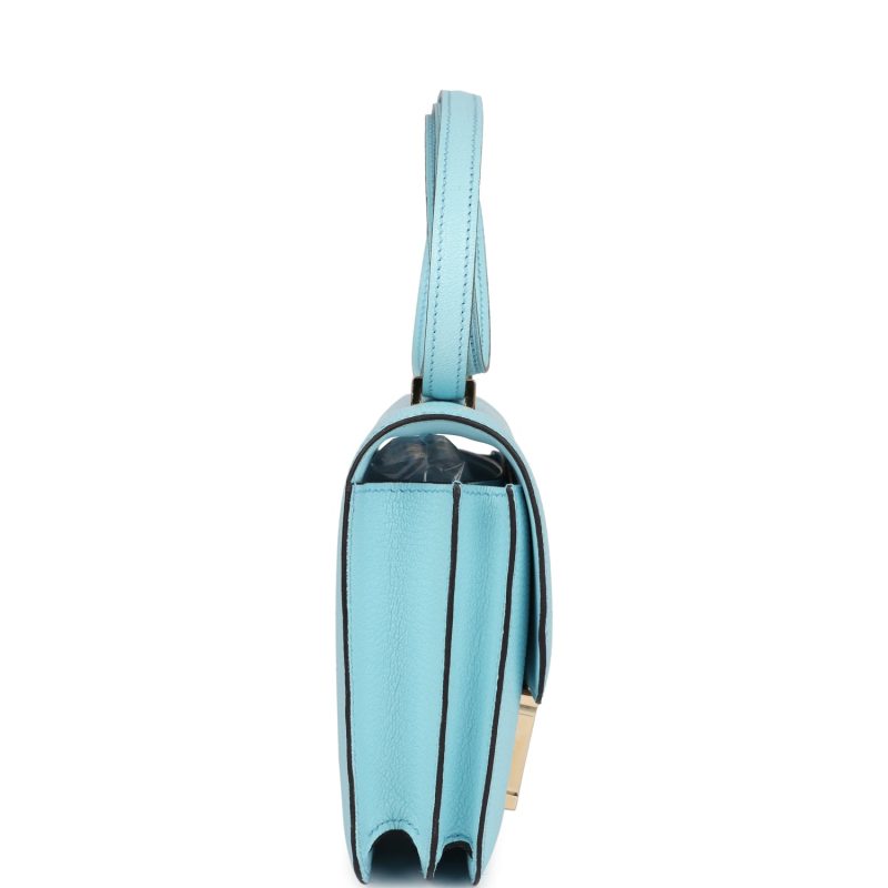 Hermes Constance 18 Bleu Zephyr Chevre Permabrass Hardware - Image 3