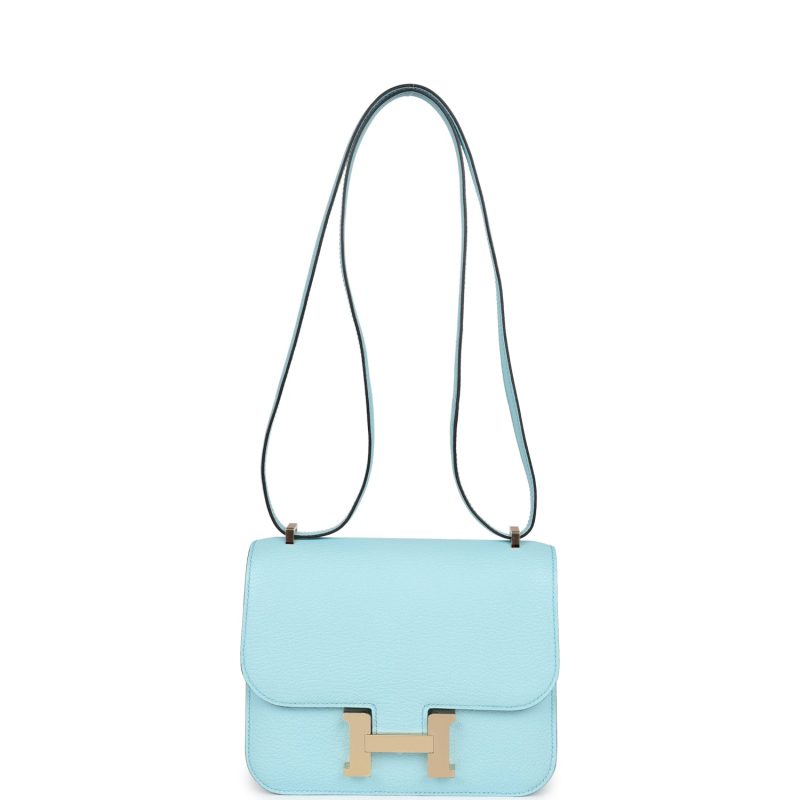 Hermes Constance 18 Bleu Zephyr Chevre Permabrass Hardware - Image 6