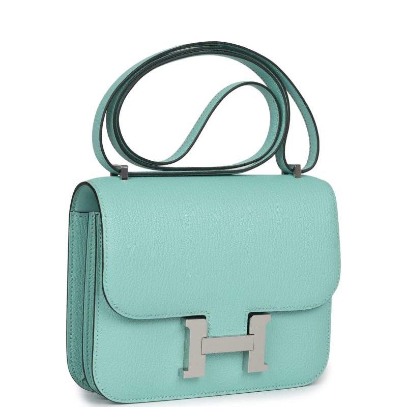Hermes Constance 18 Aqua Chevre Palladium Hardware - Image 2