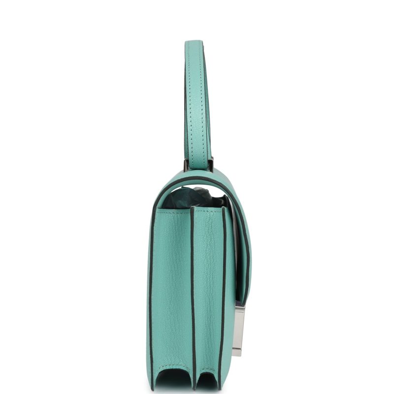 Hermes Constance 18 Aqua Chevre Palladium Hardware - Image 3
