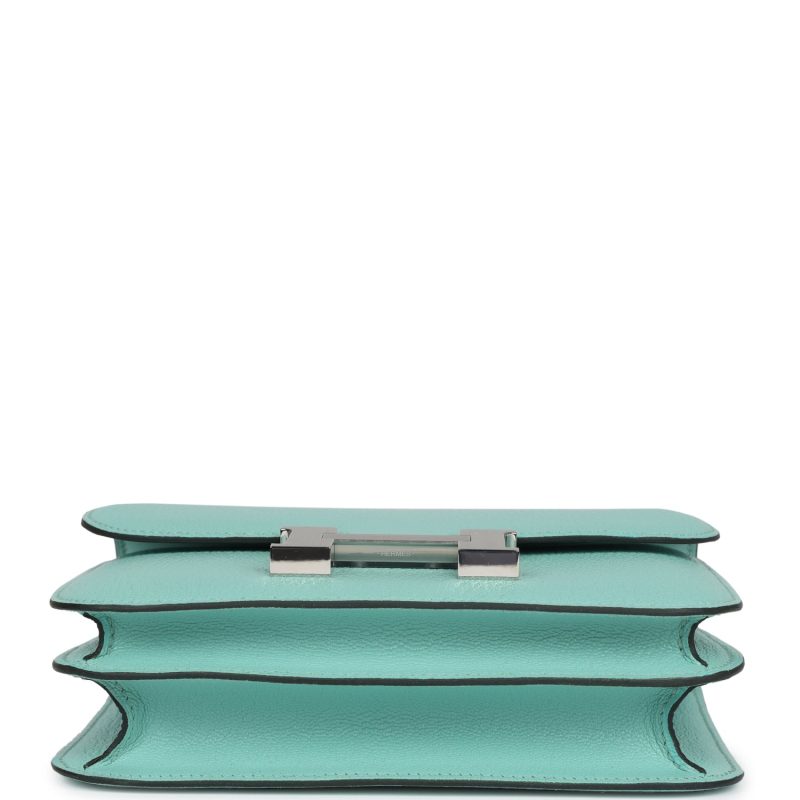 Hermes Constance 18 Aqua Chevre Palladium Hardware - Image 5
