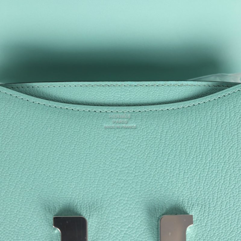Hermes Constance 18 Aqua Chevre Palladium Hardware - Image 7