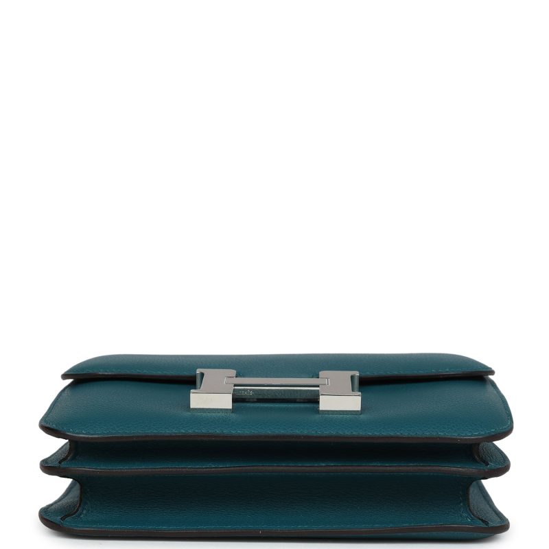 Hermes Constance 18 Vert Bosphore Evercolor Palladium Hardware - Image 5