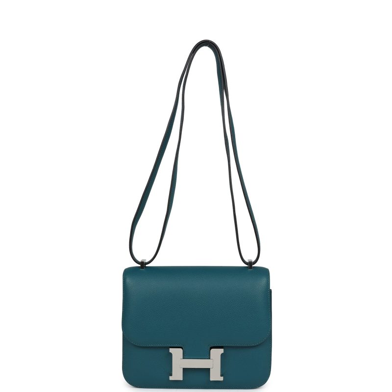 Hermes Constance 18 Vert Bosphore Evercolor Palladium Hardware - Image 6