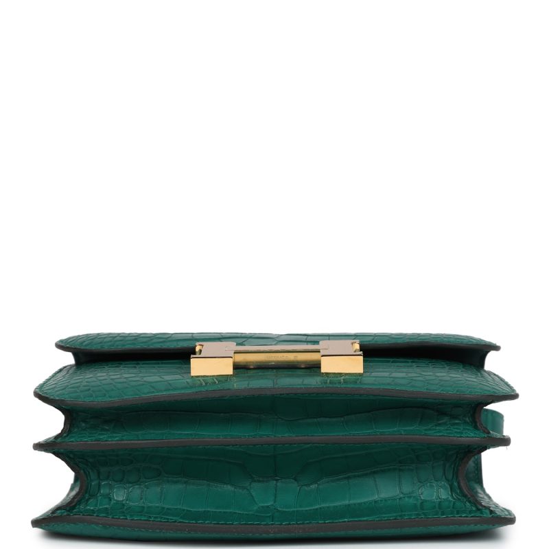 Hermes Constance 18 Malachite Matte Alligator Gold Hardware - Image 5