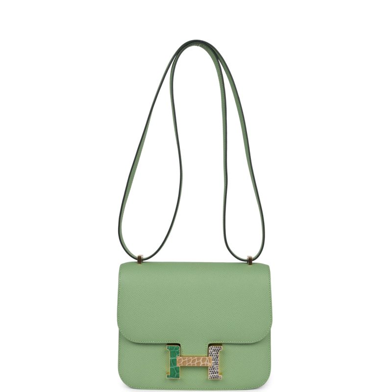 Hermes Constance 18 Vert Criquet Epsom Marquette Hardware - Image 6