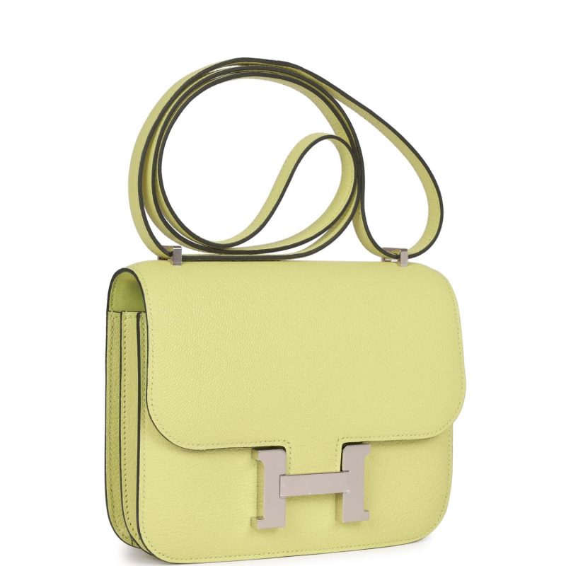Hermes Constance 18 Jaune Bourgeon Chevre Palladium Hardware - Image 2