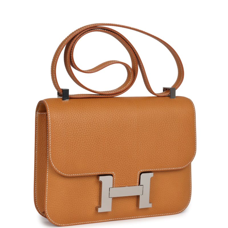 Hermes Constance 1-24 Naturel Sable Vache Naturel Graine Palladium Hardware - Image 2