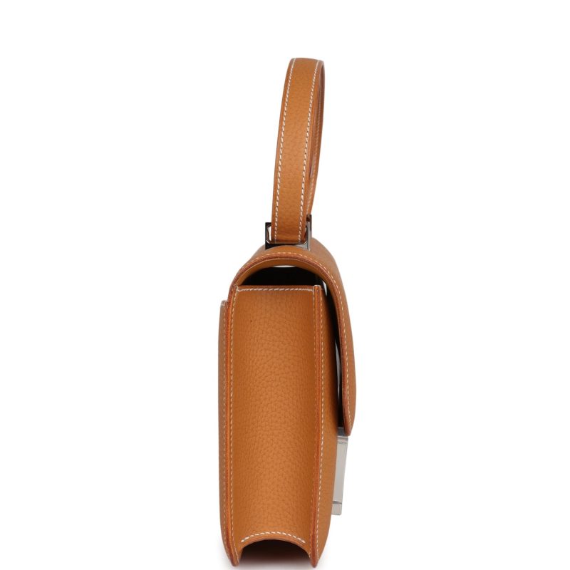 Hermes Constance 1-24 Naturel Sable Vache Naturel Graine Palladium Hardware - Image 3