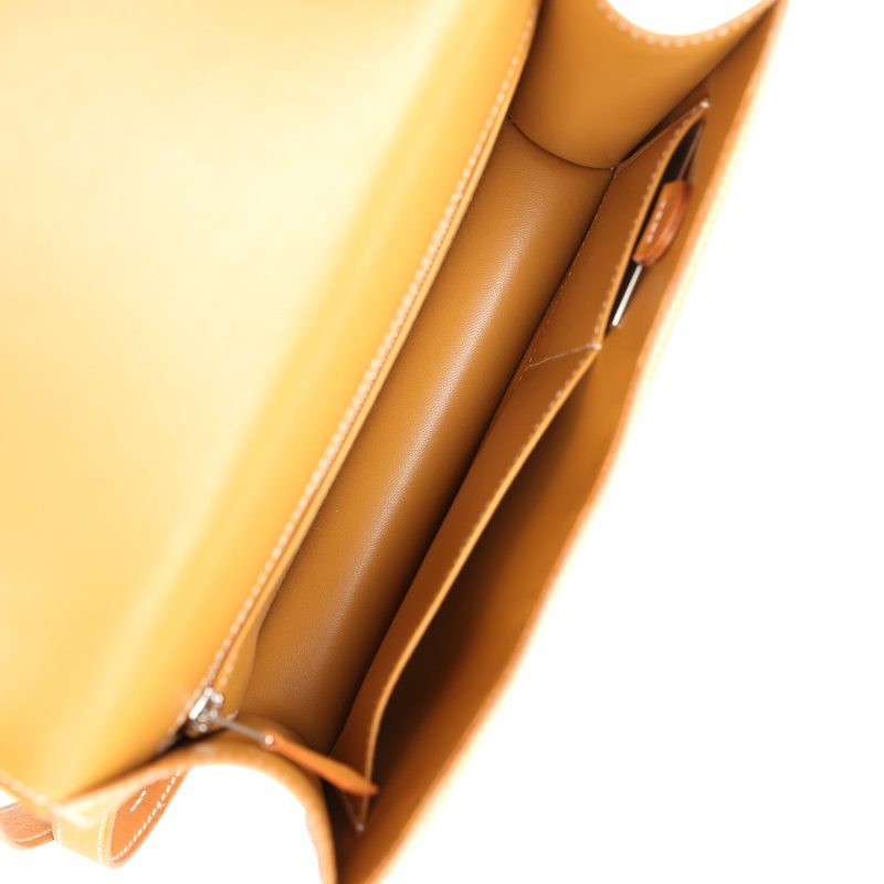 Hermes Constance 1-24 Naturel Sable Vache Naturel Graine Palladium Hardware - Image 8