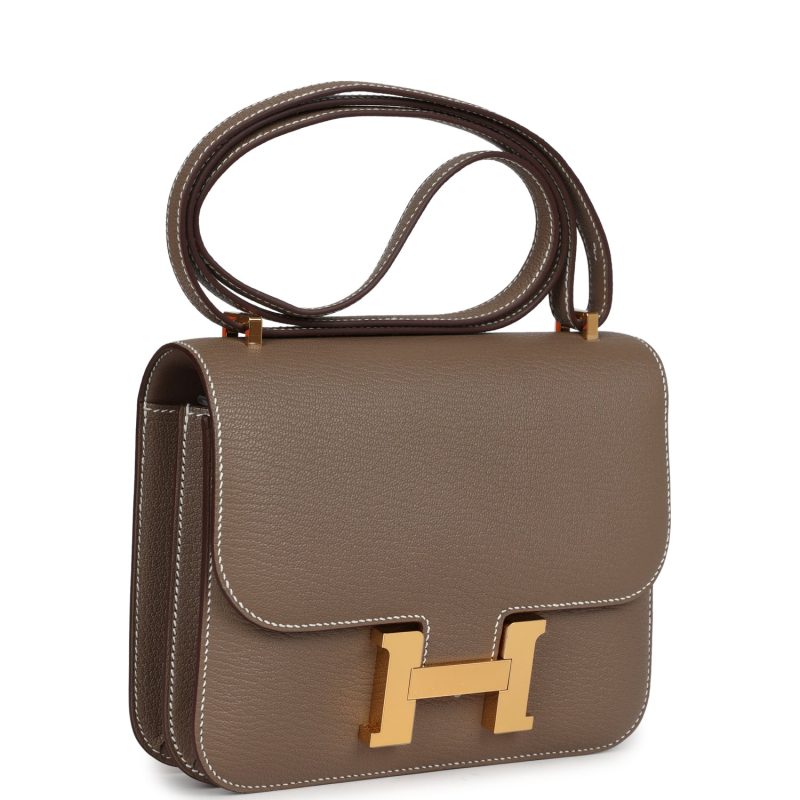 Hermes Constance 18 Etoupe Chevre Mysore Gold Hardware - Image 2