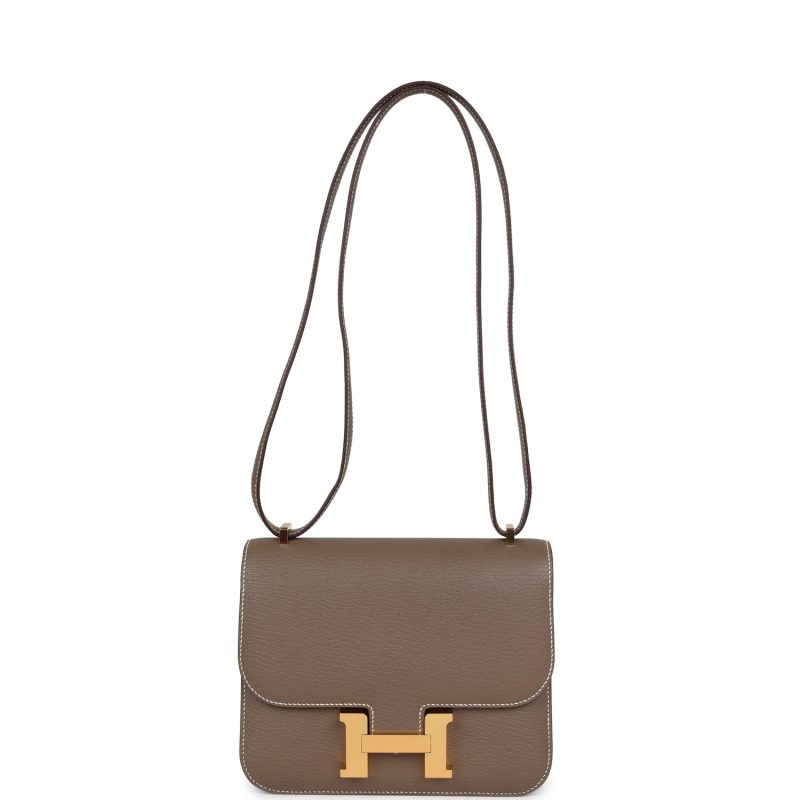 Hermes Constance 18 Etoupe Chevre Mysore Gold Hardware - Image 6