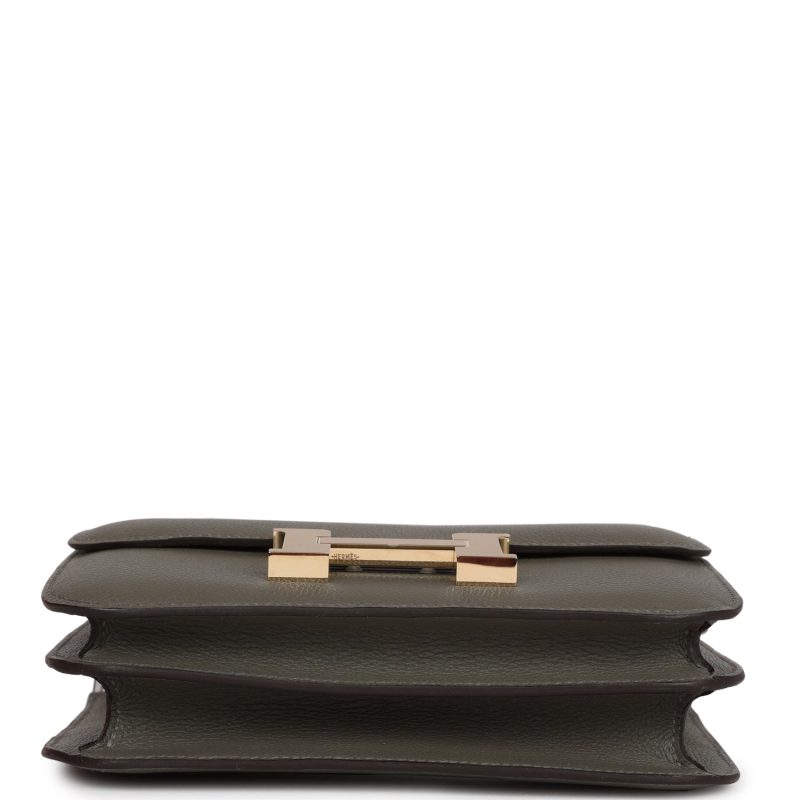 Hermes Constance 18 Gris Meyer Verso Evercolor Permabrass Hardware - Image 5